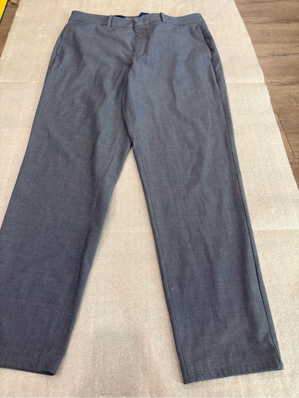 [W38/Ins32”]Kit and Ace Men's Dress Pants in Blue Charcoal